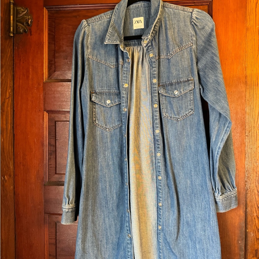 Zara Denim Shirt Dress